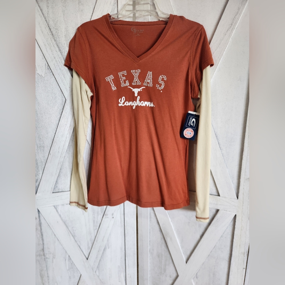 NWT C3 Texas Longhorn long sleeve tee